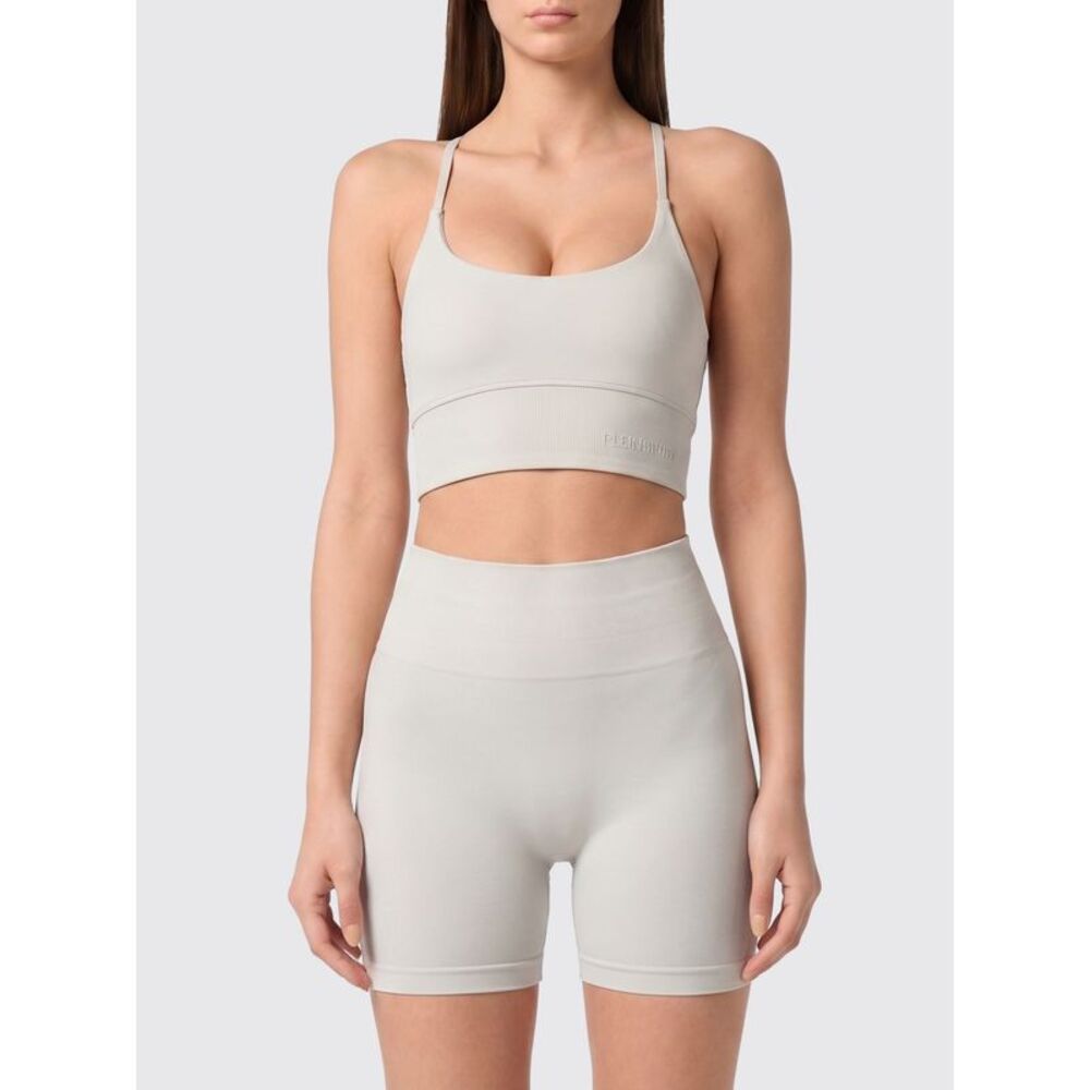 Plein Sport Cropped Sports Bralette Top With Criss-Cross Straps